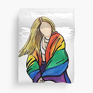 Rainbow pride art- Hayley Kiyoko pride flag illustration  Duvet Cover