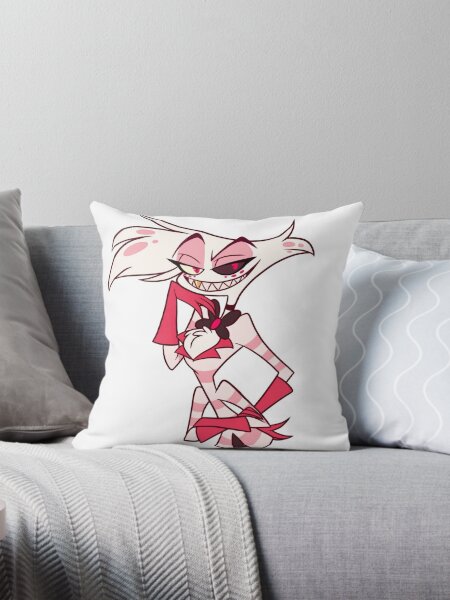 hazbin hotel angel dust sticker + more Throw Pillow | Hazbin Hotel Shop ...