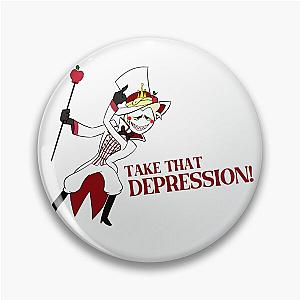 Hazbin Hotel Lucifer Take that Depression Pin