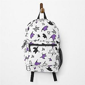 heartstopper leaves repeating pattern design in black, purple, gray, and white Backpack RB2707