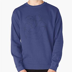 Heartstopper - Nick and Charlie Hug line art Pullover Sweatshirt RB2707