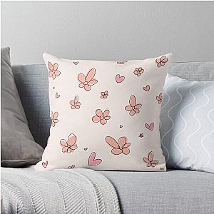 Heartstopper flowers and hearts mix (pink) Throw Pillow RB2707