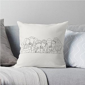 heartstopper gang lineart Throw Pillow RB2707