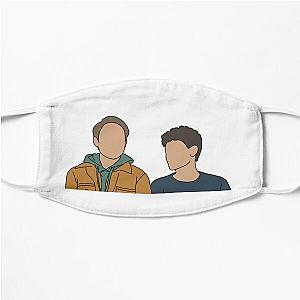 Heartstopper Nick Nelson and Charlie Spring cartoon art Flat Mask RB2707