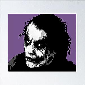 Heath Ledger Black and White Portrait Poster