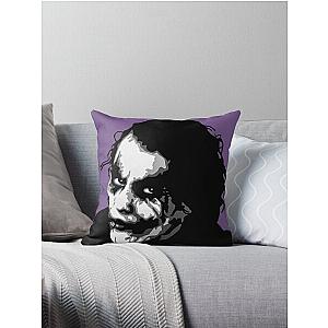 Heath Ledger Black and White Portrait Throw Pillow