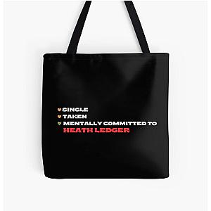 Mentally Committed To Heath Ledger All Over Print Tote Bag