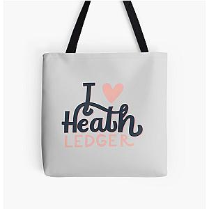 I Love Heath Ledger All Over Print Tote Bag