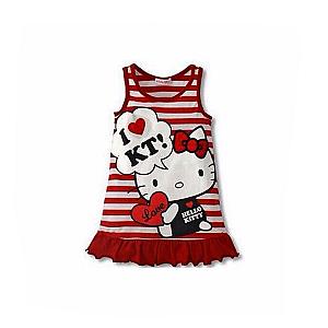 Striped Sleeveless Dress Hello Kitty