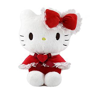 20 cm Red Hello Kitty Bow Tie Sitting Plush