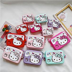 Hello Kitty Korean Version of Silicone Diagonal Span Coin Bags