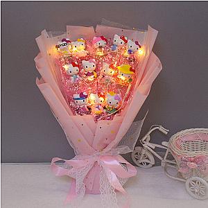 Hello Kitty Led Light Bouquet Flower Bunch For Girl Valentines Day