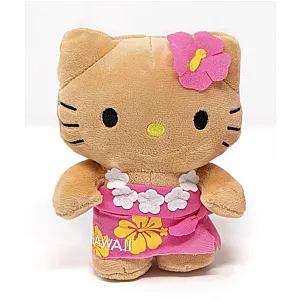 10-20cm Brown Hello Kitty Hawaiian Collection Cute Stuffed Animal Plush