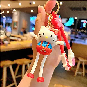 Sanrio Hello Kitty Stretchable Long Legs Doll Keychain