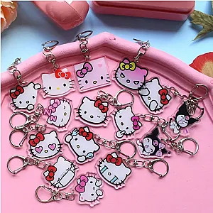 Hello Kitty Anime Figures Cosplay Acrylic Keychains