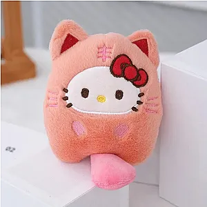 Sanrios Hello Kitty Cute Plush Dolls Tiger Cosplay Keychains