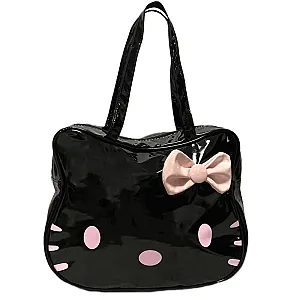 Hello Kitty Black Cartoon Cat Travel Hand Bag