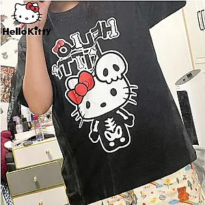 Sanrio Hello Kitty Halloween Goth T-shirt