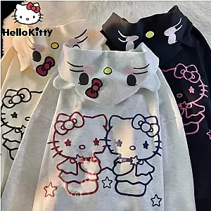 Sanrio Hello Kitty Cute Cardigan Japanese Hoodies