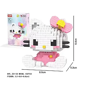 Hello Kitty Cartoon Cat Building Block Assembled Toys