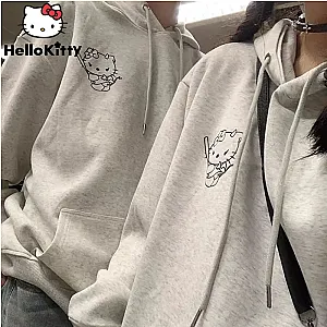 Sanrio Cute Hello Kitty Cartoon Cat Demon Sweatshirt