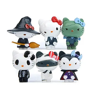 Sanrio Hello Kitty Halloween Series Dark Gloomy Action Figures Toys