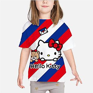 Hello Kitty 3D Print O-Neck Children T shirt