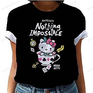 HELLO KITTY Nothing Is Impossible Tea Cup Women T-shirt