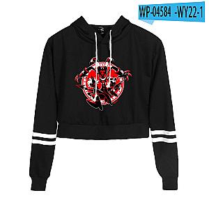 Helluva Boss Long Sleeve Navel Cropped Hoodie