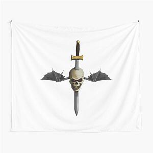 Heretic Crusader Sword & Skull, Symbol.  Tapestry