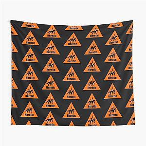 Heretic warning orange Tapestry