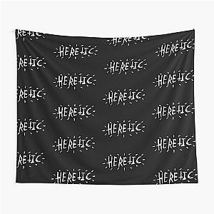 HERETIC text (white) Tapestry