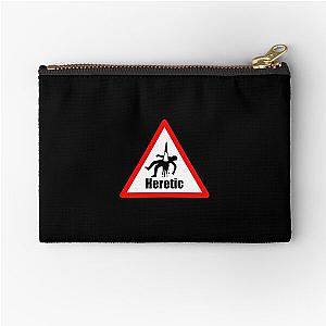 Heretic warning red Zipper Pouch