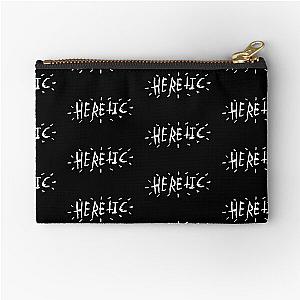 HERETIC text (white) Zipper Pouch