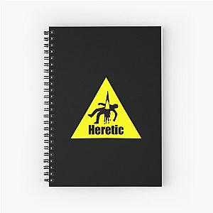 Heretic warning yellow  Spiral Notebook