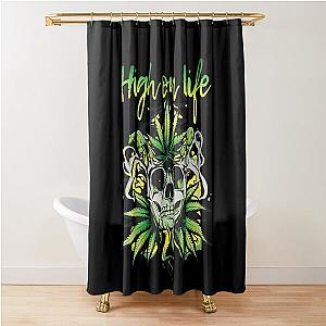 High on life design for a Canabis lover Shower Curtain