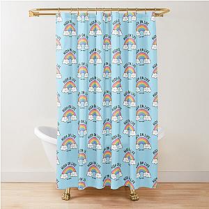 Kawaii Cute Cannabis Rainbow - High on Life and Weed Shower Curtain