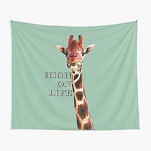 High on Life Giraffe Tapestry