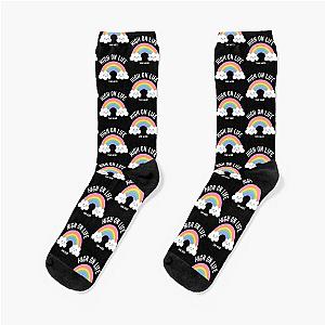 Kawaii Cute Cannabis Rainbow - High on Life and Weed Socks