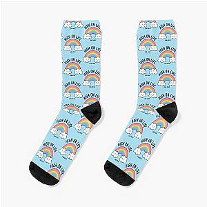 Kawaii Cute Cannabis Rainbow - High on Life and Weed Socks