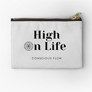 High On Life Sacred Geometry Conscious Flow Zipper Pouch