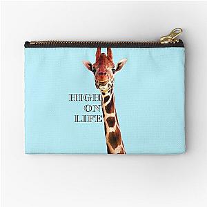 High on Life Giraffe Zipper Pouch