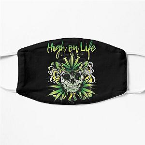 High on life design for a Canabis lover Flat Mask