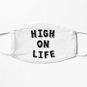 High on life - funny stickers Flat Mask