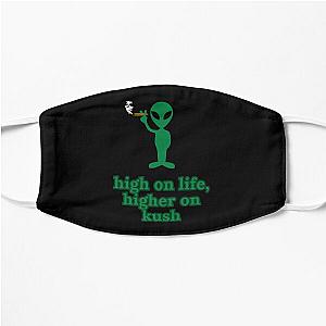 Stoner Alien - High On Life, Higher On Kush - Green Graphic Flat Mask