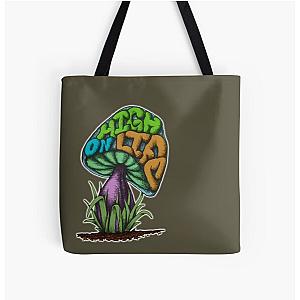 High on Life - The Story of a Mushroom All Over Print Tote Bag