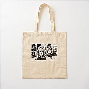 Black and White High School DxD Anime Characters Cotton Tote Bag