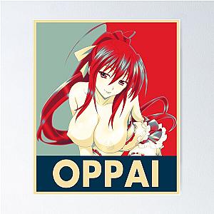 High School DxD Akeno Himejima Oppai Art Poster