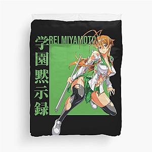 Rei Miyamoto Sexy anime Highschool of the Dead HOTD Essential . Duvet Cover