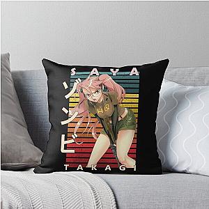 Saya Takagi High School of the Dead Retro Anime Design Throw Pillow
